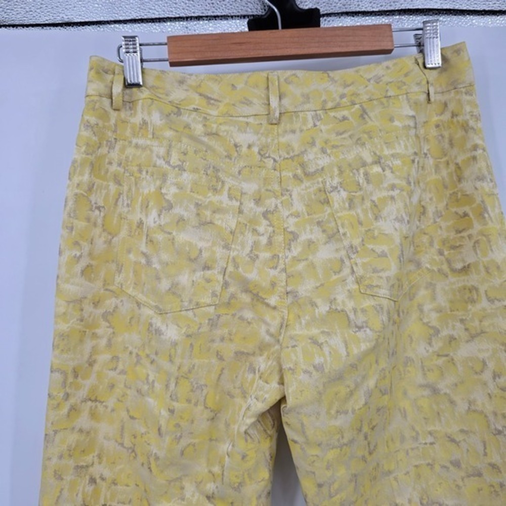 Helios & Luna Women's‎ Yellow Abstract Print Bootcut Flare Pants Size 6 - Picture 4 of 11